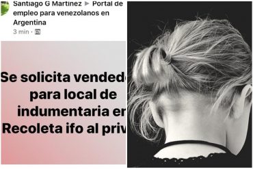 ¡ATENCIÓN! El modus operandi que siguió el hombre que abusó sexualmente de joven venezolana en Argentina (+Captura de su oferta inicial en Facebook)