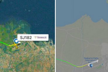 ¡ÚLTIMA HORA! Desapareció un avión indonesio en Yakarta tras despegar con 62 pasajeros a bordo: Se teme que cayó al mar (+Imágenes)