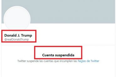 ¡ÚLTIMA HORA! Twitter suspendió para siempre la cuenta de Donald Trump por supuesto «riesgo a mayor incitación de violencia»