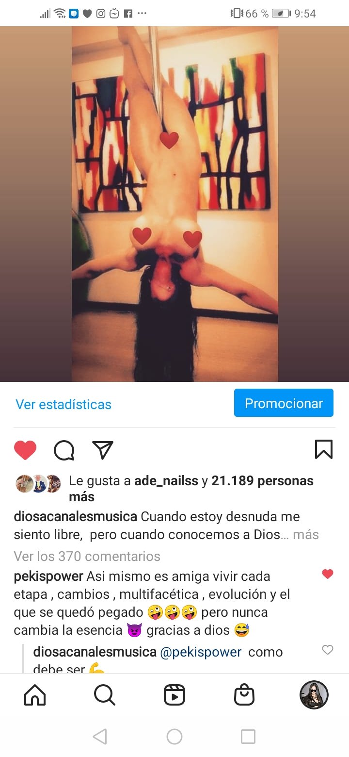 NO SE LA PIERDA! “Me siento libre”: La exótica y candente foto de Diosa  Canales al desnudo que Instagram le censuró