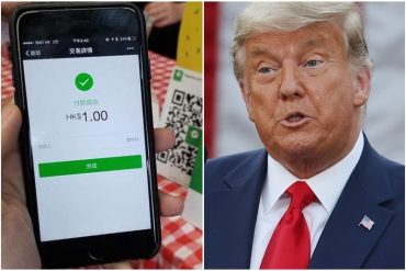 ¡IMPLACABLE! Trump ordenó prohibir transacciones con varias aplicaciones chinas: Alipay y WeChat Pay están incluidas en la lista (+la razón)