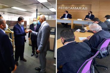 ¡SEPA! La «comisión de diálogo» encabezada por Jorge Rodríguez se reunió con representantes de Fedecámaras este #27Ene