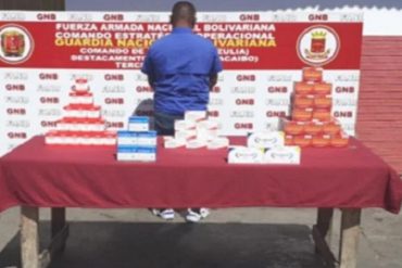 ¡DE INTERÉS! Detenido un hombre en Zulia por contrabandear 128 cajas de insumos médicos