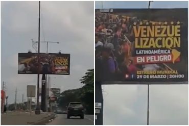 ¡INSÓLITO! “Venezolanización”: la valla en Ecuador que advierte del “peligro” de ola de migrantes en Latinoamérica: generó indignación en redes (+Video)