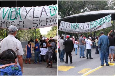 ¡FIRMES! Protestaron en la entrada de la UCV este #23Ene a 63 años de la caída de Pérez Jiménez: “Venezuela tiene que despertar” (+Fotos y videos)