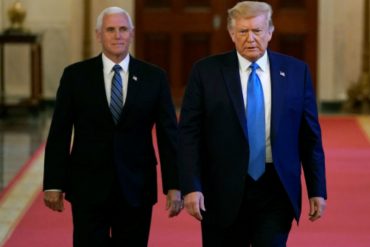 ¿HICIERON LAS PACES? El breve mensaje de agradecimiento de Trump a Pence durante su discurso de despedida