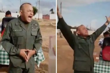 ¡LE MOSTRAMOS! Comandante de Brigada de Infantería del Ejército suplicó a Dios por comida: “Que los depósitos de mi cuartel rebosen de harina” (+Video)