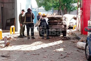 ¡TERRIBLE! Explosión de una bombona de gas en Lara dejó dos heridos este #9Feb: un vehículo quedó completamente destrozado (+Fotos y video)