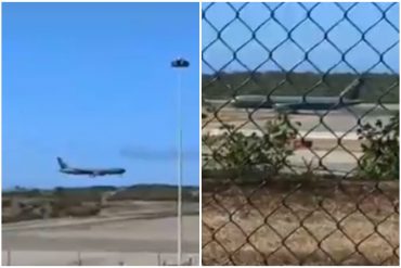 ¡LE MOSTRAMOS! Aterrizó en el aeropuerto de Maiquetía el avión de la Fuerza Aérea con los migrantes venezolanos expulsados de Chile (+Videos)