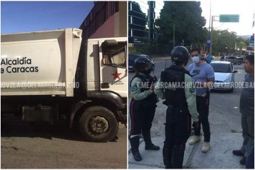 ¡LE DECIMOS! Otorgan medidas cautelares a hombres que usaban camión de la Alcaldía de Caracas para recolectar basura en Chacao y “cobrar dinero extra”