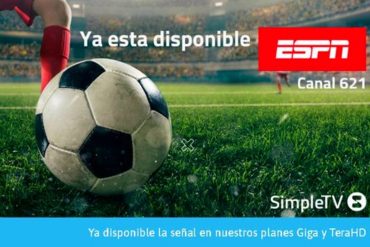 ¡LO ÚLTIMO! SimpleTV anuncia que incluyó al canal ESPN en su parrilla de programación (+Los planes en los que podrás disfrutarlo)