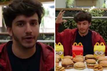 ¡EXAGERADO! YouTuber probó TODO el menú de McDonalds en Venezuela en una sentada (+Video) (+Precios en dólares)