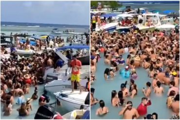 ¡VER PARA CREER! La impresionante aglomeración de personas en cayo Los Juanes durante “flexibilización” por carnavales (+Videos)