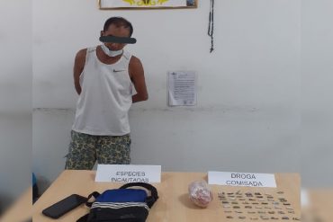 ¡DEBE SABERLO! Un arma blanca y una caleta de marihuana y cocaína: lo que le incautaron a ‘Cara Cortada’ al momento de su captura