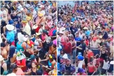 ¡TERRIBLE! La rumba sin distanciamiento social ni medidas de bioseguridad que se armó en Puerto Cabello durante el asueto de carnaval (+Video de terror)