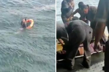 ¡ENTÉRESE! Rescatan a un grupo de venezolanos en el mar luego de que se hundiera la embarcación donde se trasladaban en Sucre (+Videos)