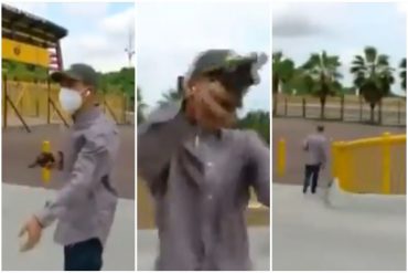 ¡LE MOSTRAMOS! Un sujeto armado robó a dos periodistas mientras grababan en las afueras de un estadio (+Video)