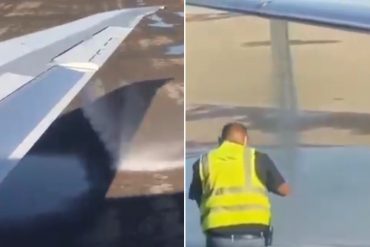 ¡DE TERROR! “Tuvieron suerte”: Avión de Laser tuvo una masiva fuga de combustible justo antes de despegar de Maiquetía hacia Cancún (+Video impresionante)