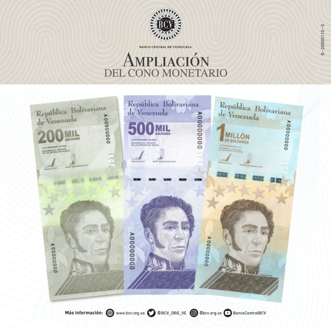 Tres nuevos billetes 2021