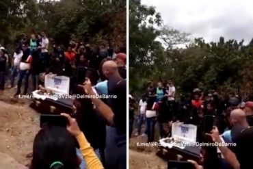 ¡TERRIBLE! Disparos al aire protagonizaron el funeral del chofer de una concejala del PSUV (+Video)