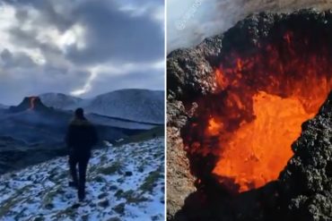 ¡INCREÍBLE! “La tierra se despertó”: el impresionante video que grabó un venezolano con su dron de un volcán activo en Islandia