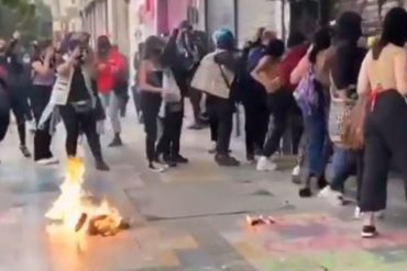 ¡LE CONTAMOS! Registran hechos violentos en Bogotá tras multitudinaria marcha por el Día Internacional de la Mujer (+Videos)