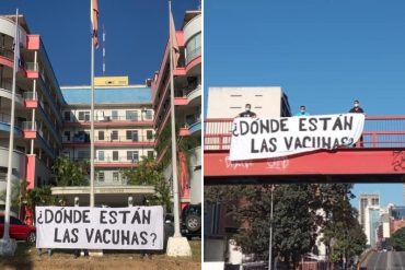 ¡NECESARIO SABER! Estudiantes universitarios protestaron este #4Mar en varios puntos de Caracas para preguntar al régimen: “¿Dónde están las vacunas?” (+Fotos)