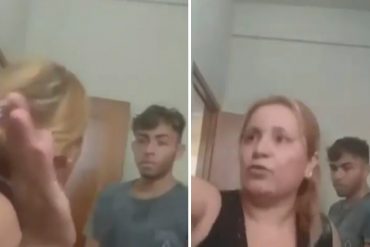 ¡SE ALTERÓ! “Anda a lavarte el cul*, pelotudo”: así respondió la mujer que desalojó a los venezolanos de una habitación en Argentina ante llamada del abogado (+Video)