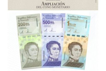 ¡ÚLTIMA HORA! BCV anunció ampliación del cono monetario con inclusión de billetes de Bs. 200.00, Bs. 500.000 y Bs. 1.000.000 (+Imágenes)