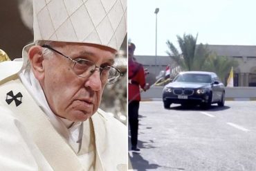 ¡LE MOSTRAMOS! Así es el vehículo blindado que utiliza el papa Francisco para desplazarse en Irak (+Fotos)