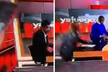 ¡QUÉ FUERTE! El impactante momento en el que una pantalla gigante cayó sobre un periodista de ESPN en plena transmisión en vivo (+Video)