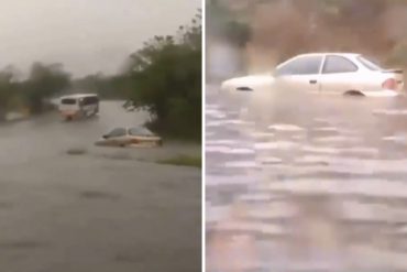 ¡TERRIBLE! La fuerte inundación que causaron las lluvias caídas este #29Abr sobre la avenida Intercomunal de Guarenas (+Video)