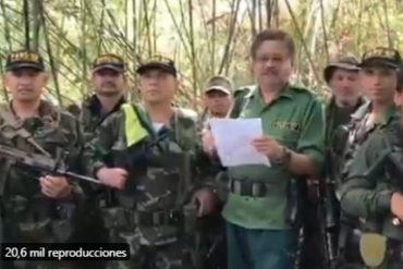 ¡ASÍ LO DIJO! Iván Márquez, jefe de la segunda Marquetalia, se lavó las manos sobre conflicto en Apure: “Nuestra lucha armada es en Colombia” (+Video)