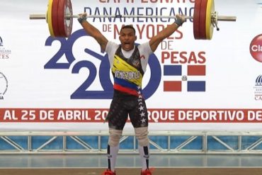 ¡BUENA NUEVA! El pesista venezolano Julio Mayora establece un nuevo récord en el Campeonato Panamericano