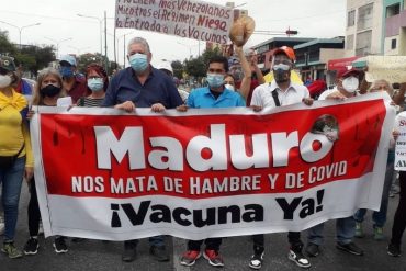 ¡CONTUNDENTE! “Maduro nos mata de hambre y de COVID-19”: protestaron en Barquisimeto para exigirle al régimen que permita el ingreso de las vacunas (+Fotos +videos)