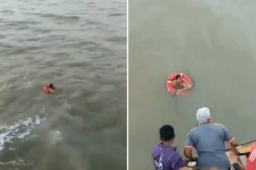 ¡IMPACTANTE! Así fue el rescate de una de las víctimas del naufragio de la embarcación que partió de Güiria rumbo a Trinidad: 17 continúan desaparecidos (+Video)