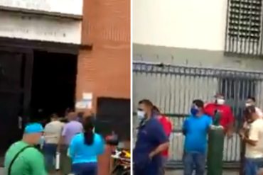 ¡VEA! La interminable cola para recargar oxígeno que se observó este #6Abr en un local de Caracas (+Video)