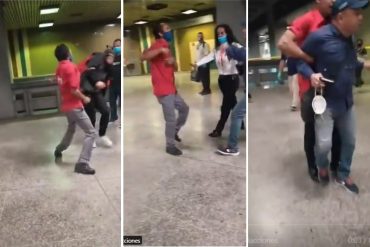 ¡VIOLENTO! Acusan a un operador del Metro de Caracas de agredir a un joven por no pagar el boleto (+Video)