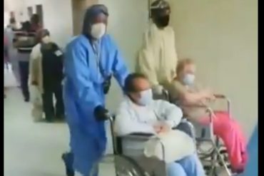 ¡HERMOSO! Así aplaudieron a tres abuelitas que vencieron el COVID-19 tras estar hospitalizadas en el Victorino Santaella (+Video)