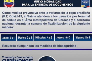 ¡PENDIENTES CON ESTO! El Saime activó jornada de cedulación para menores durante la semana de flexibilización (+Así operará)