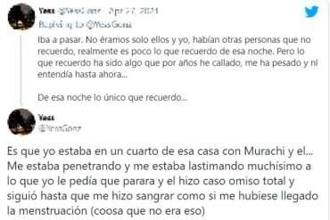 ¡IMPACTANTE! Joven asegura que fue drogada y abusada sexualmente por “Murachi”, amigo de Alejandro Sojo: “Siguió hasta que me hizo sangrar” (+Relato)