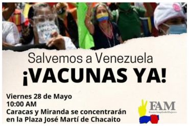 ¡SE LO MOSTRAMOS! Convocatoria a una concentración en Chacaíto para exigir vacunación en el país generó polémica: “De inteligentes no se van a morir” (+Reacciones)