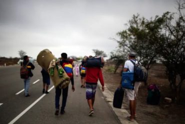 ¡ATENCIÓN! Bajo lluvias, sol, frío y otras adversidades: migrantes venezolanos llevan 8 días caminando de Caracas al Táchira para cruzar la frontera (+Video)