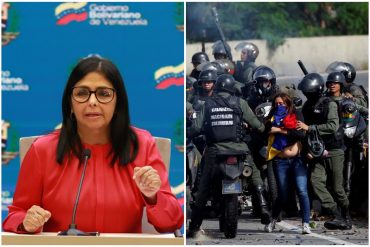 ¿Y LAS DE VENEZUELA? “Estamos consternados por la masacre”: Delcy Rodríguez dijo que imágenes de protestas en Colombia son “realmente terribles” (+Video)