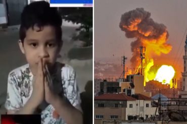 ¡DESGARRADOR! “Deténganse ya, por favor”: niño venezolano pide a los gobiernos de Israel y Palestina detener ataques violentos (+Video)