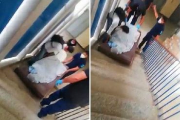 ¡GRAVE DENUNCIA! «Los lanzan por las escaleras porque los ascensores están dañados»: Así transportan a fallecidos por COVID-19 en el Hospital Universitario de Maracaibo (+Dramático video)