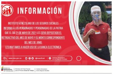 ¡NO SE LO PIERDA! IVSS anuncia pago de la pensión este #21May “gracias al gobierno bolivariano” y en redes no lo perdonaron: “No me están regalando nada”