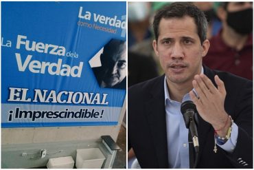 ¡ENFÁTICO! “La arremetida forma parte de un esquema para aniquilar la prensa en Venezuela”: la reacción de Guaidó al embargo de la sede de El Nacional