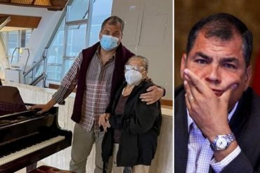 ¡CINISMO PURO! Rafael Correa celebró junto a su progenitora el Día de las Madres en el Hotel Humboldt: «¡Estoy en Caracas, sí! Y vine con mi mami» (+Foto)