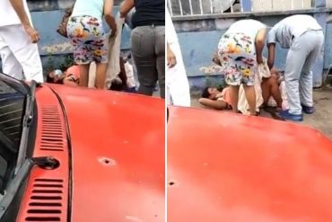 ¡VEA! “Quédate quieta, quédate quieta”: así es como una mujer dio a luz en plena calle y al frente del Hospital Materno Infantil de Acarigua (+Video)